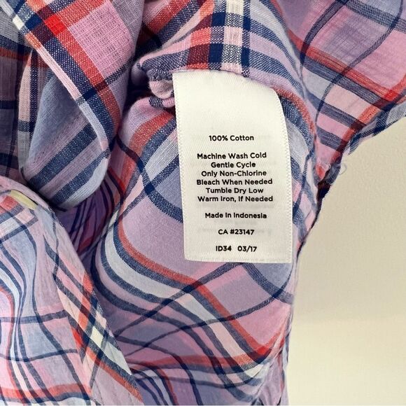 Talbots Plaid Button Down Shirt Long Sleeve Size Large - Picture 6 of 6